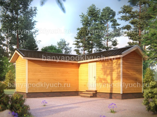 Баня из бруса 7 на 7 м